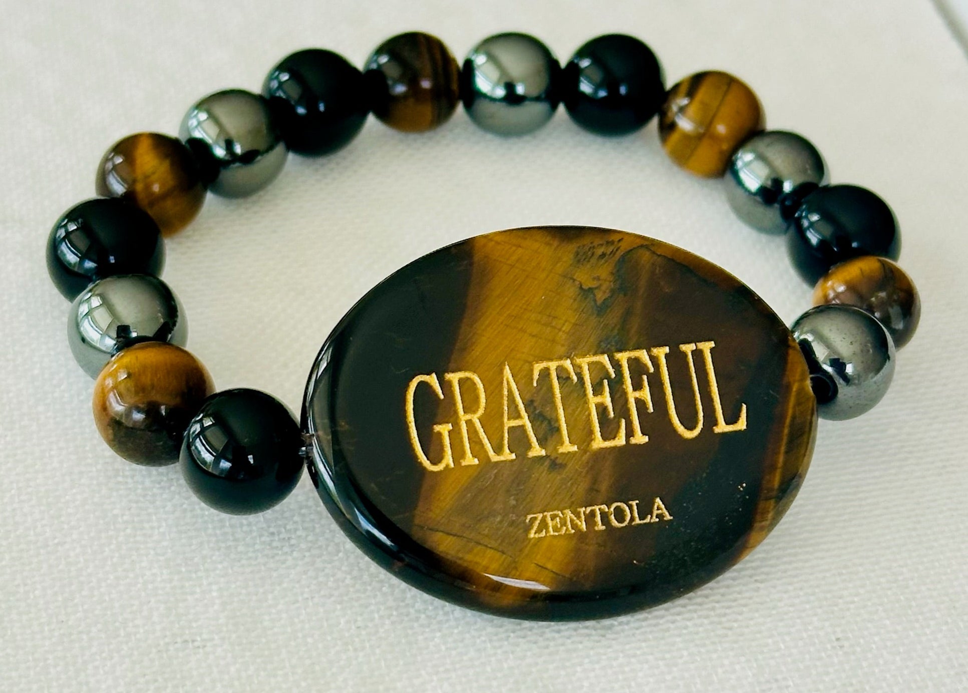 VIBE TRIBE (Tiger Eye w/ Hematite and Obsidian)