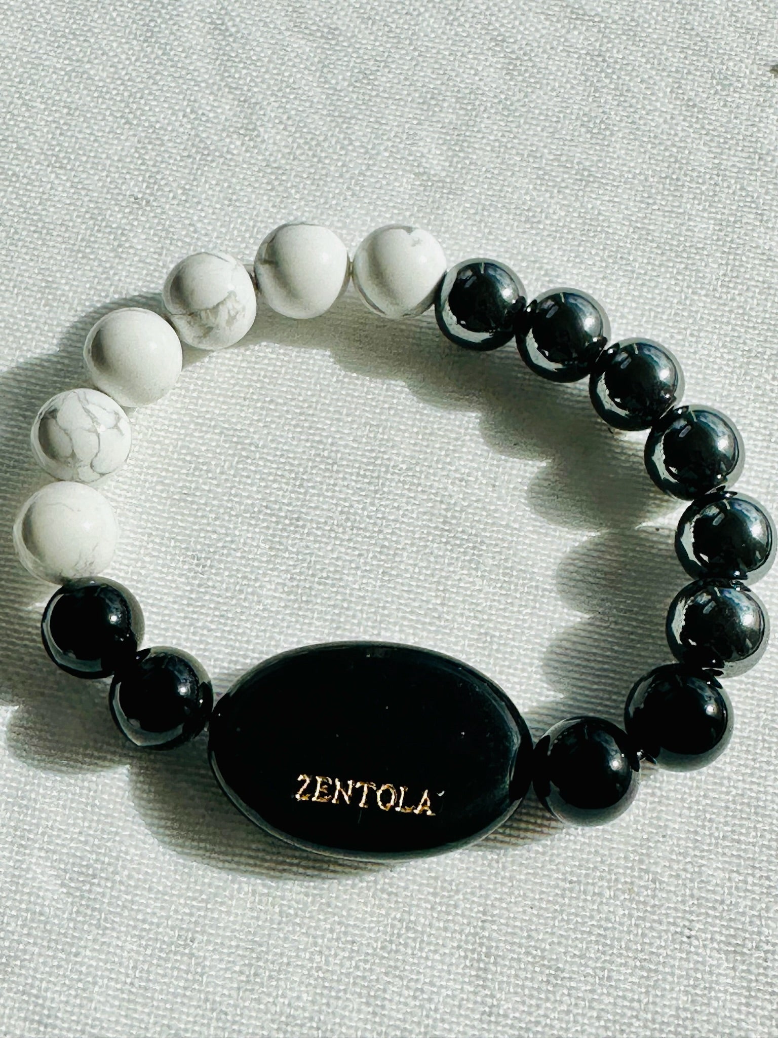 PEACE TRIBE (Black Obsidian W/ Hematite and Howlite)