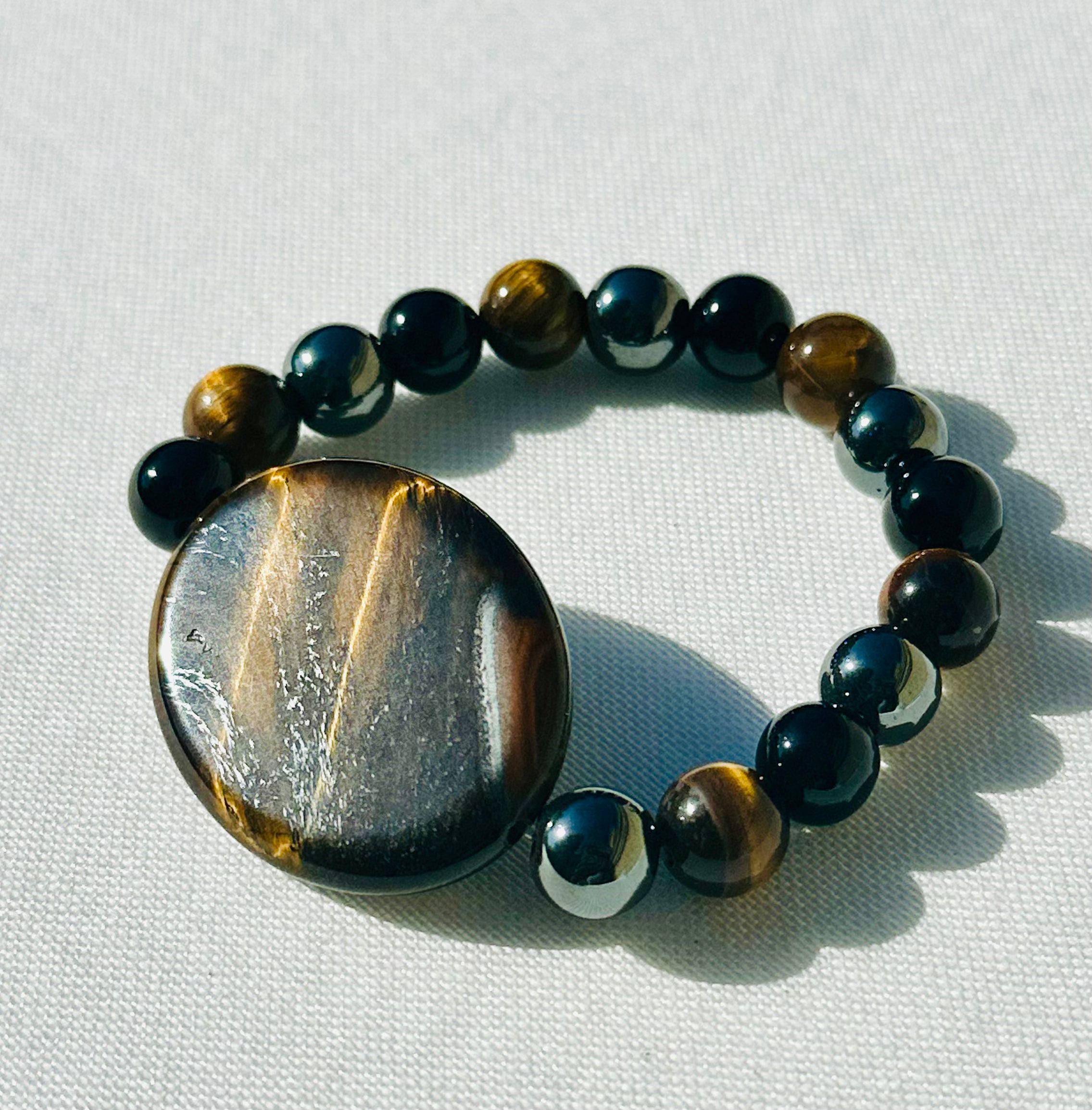VIBE TRIBE (Tiger Eye w/ Hematite and Obsidian)