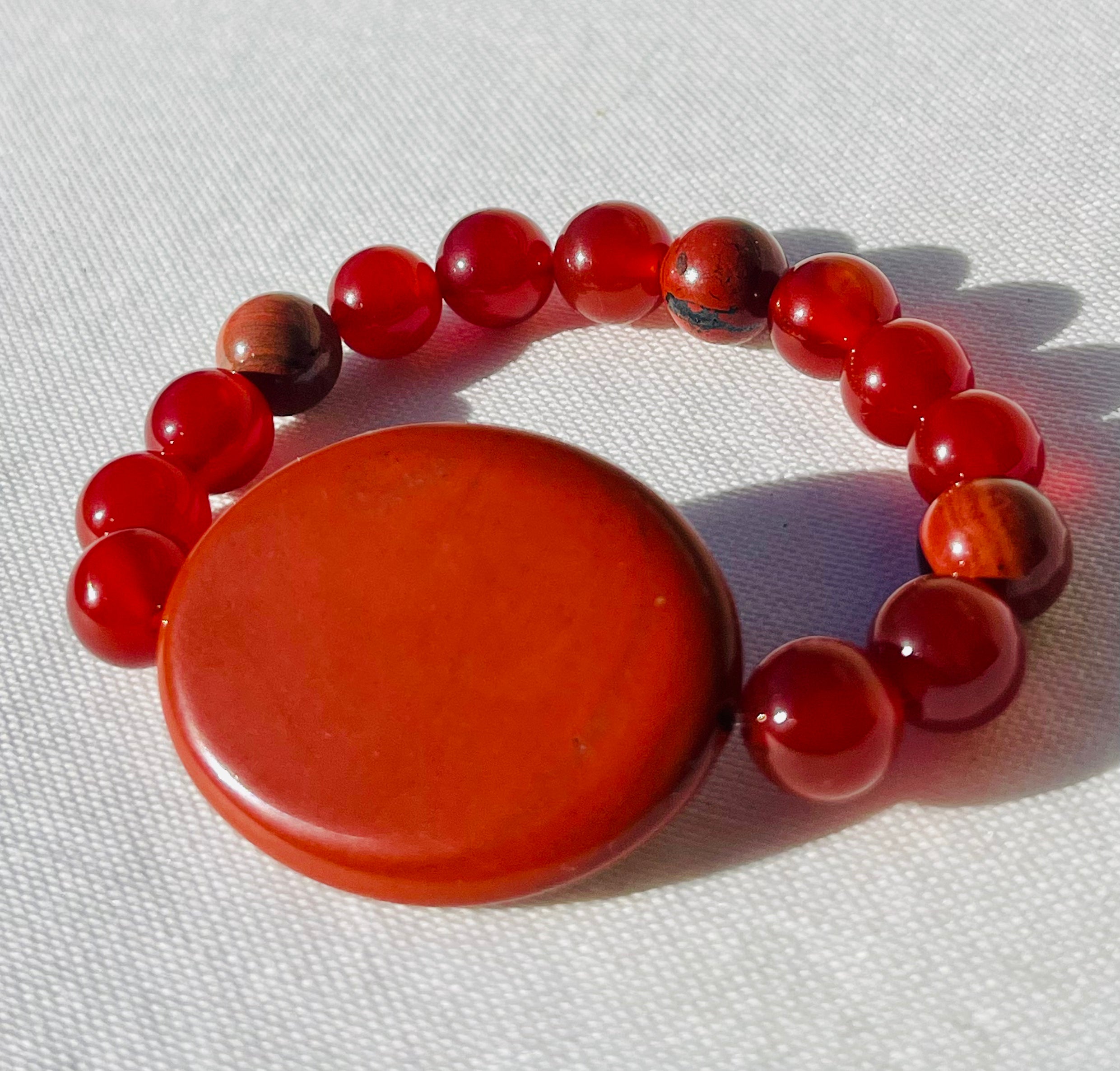 CHERRY GLOW (Red Jasper w/ Red Agate)