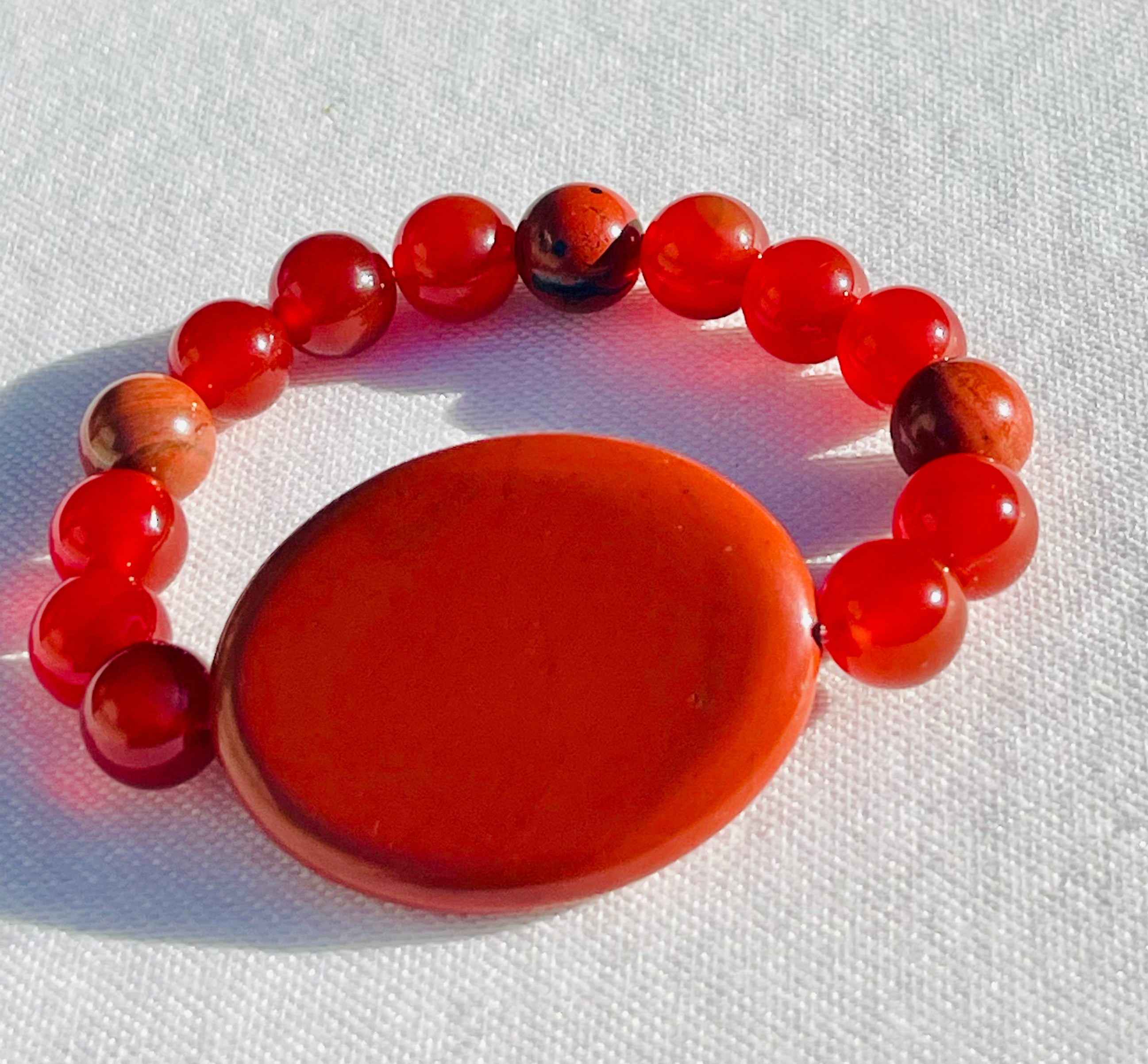 CHERRY GLOW (Red Jasper w/ Red Agate)