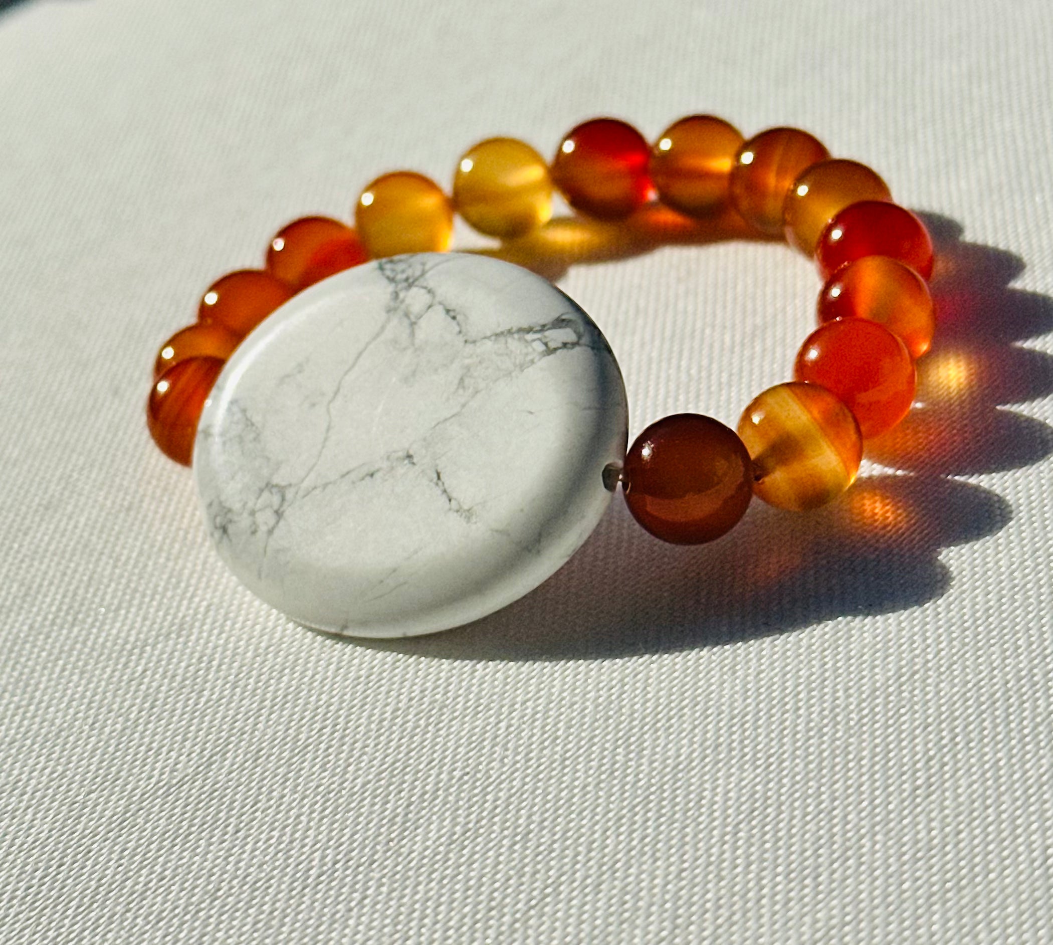 PEACH GLOW (Howlite w/ Carnelian)