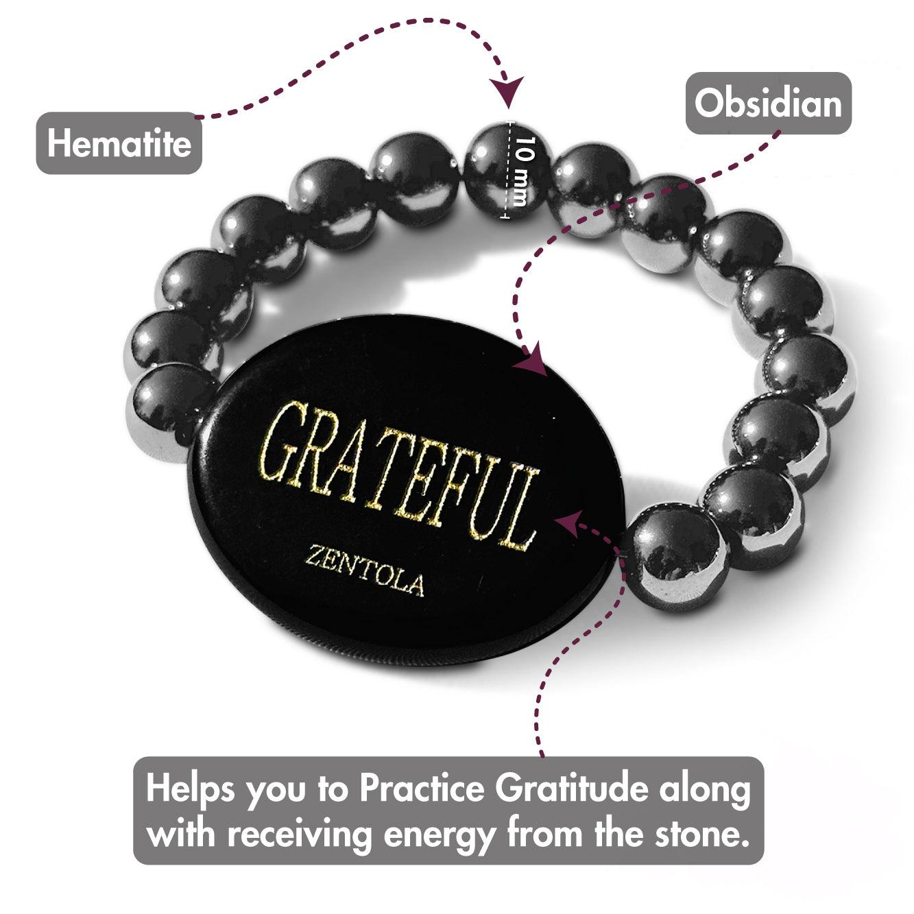 ZEN TITAN (Black Obsidian w/ Hematite)
