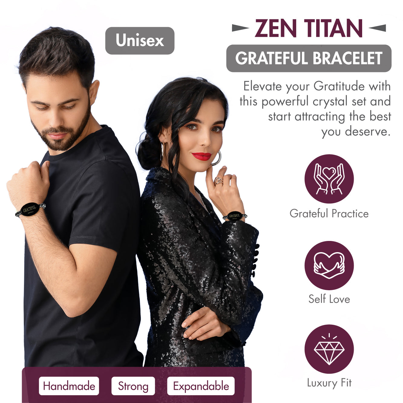 ZEN TITAN (Black Obsidian w/ Hematite)