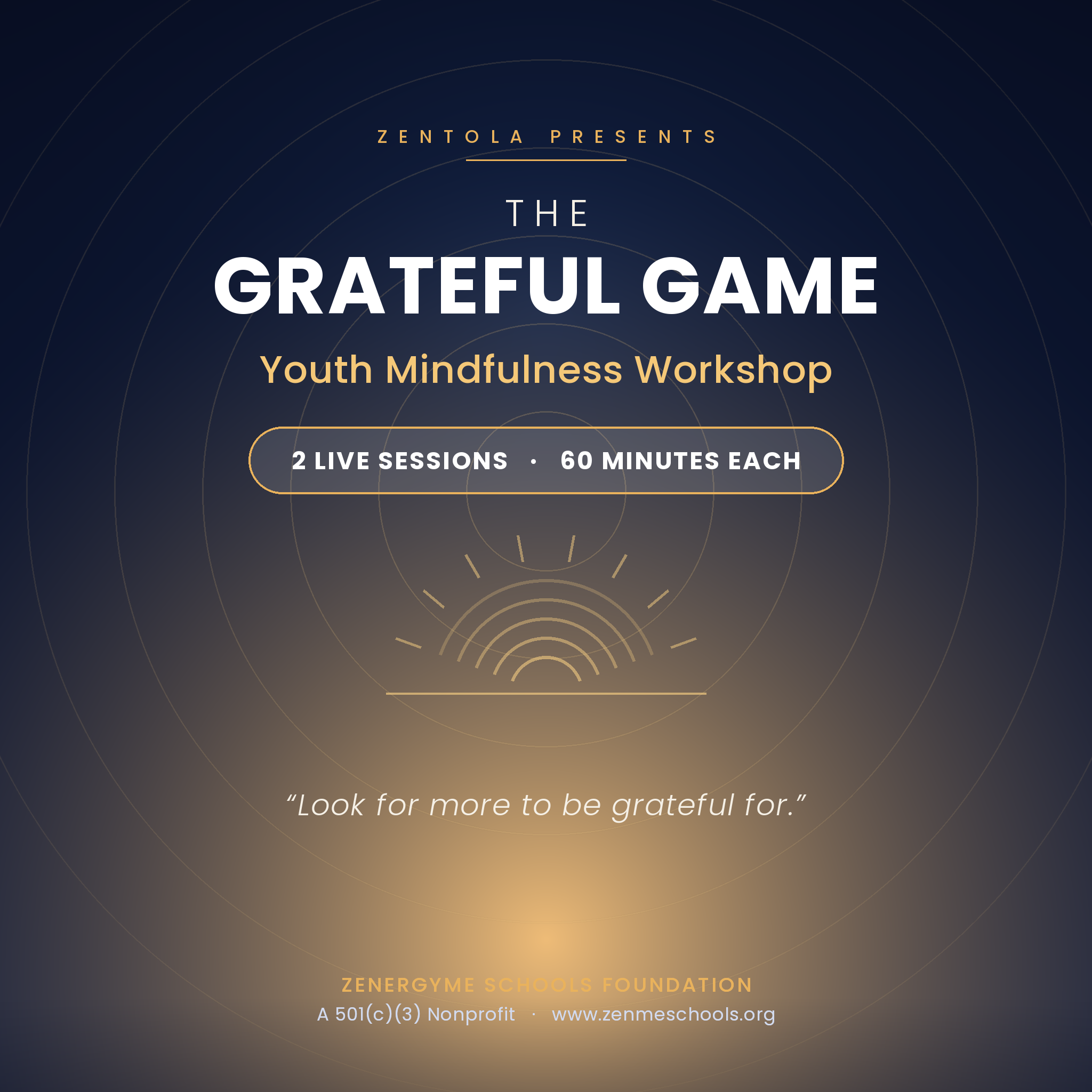 The Grateful Game — Youth Mindfulness Workshop (2 Sessions)
