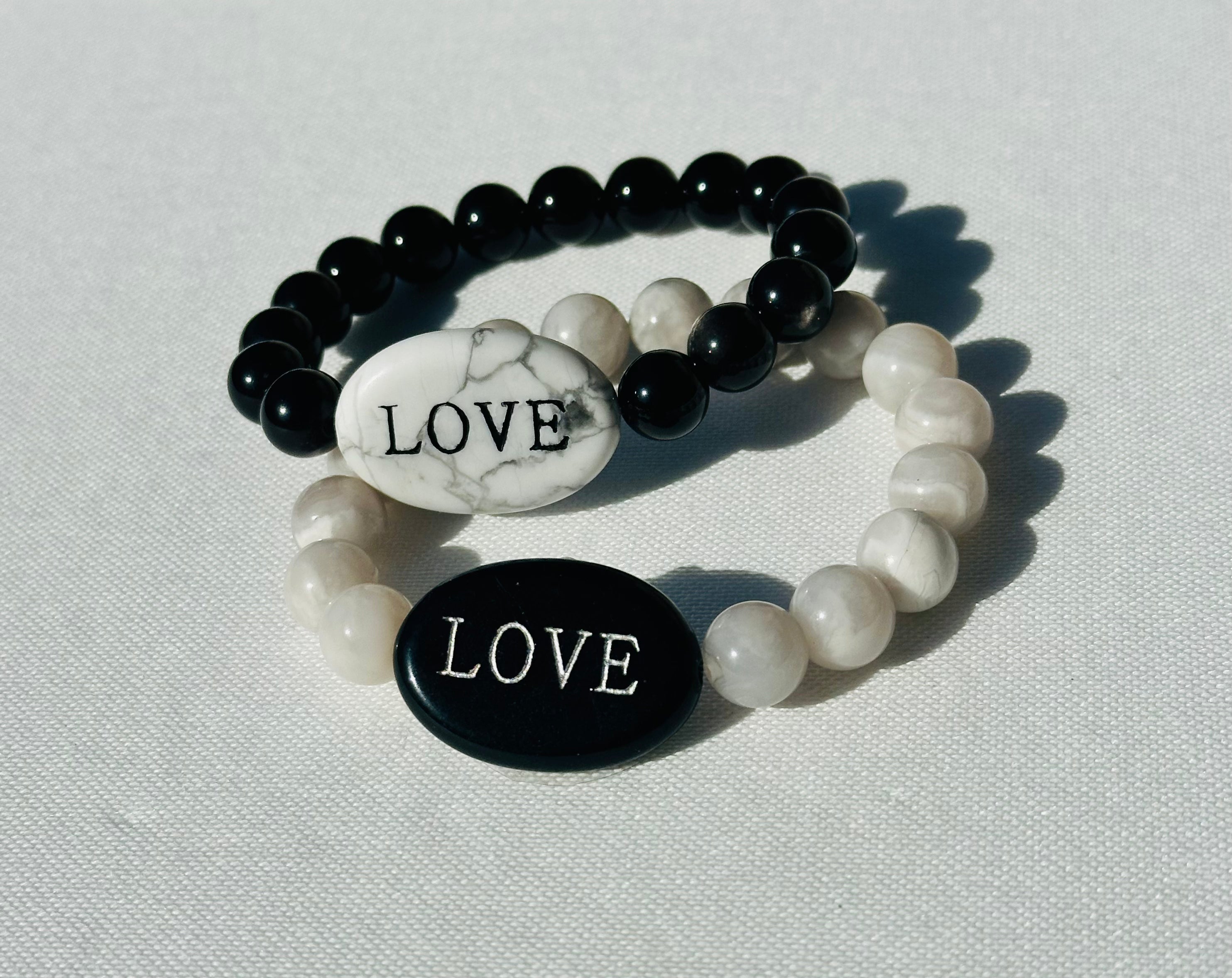 DAY & NIGHT (Howlite and Obsidian) 2-Piece Bundle