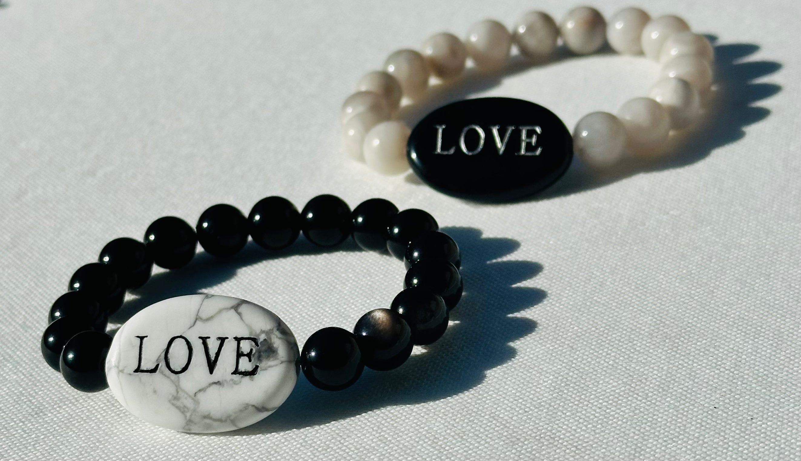 DAY & NIGHT (Howlite and Obsidian) 2-Piece Bundle