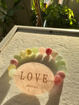 Rose Quartz with Rainbow Jade Band