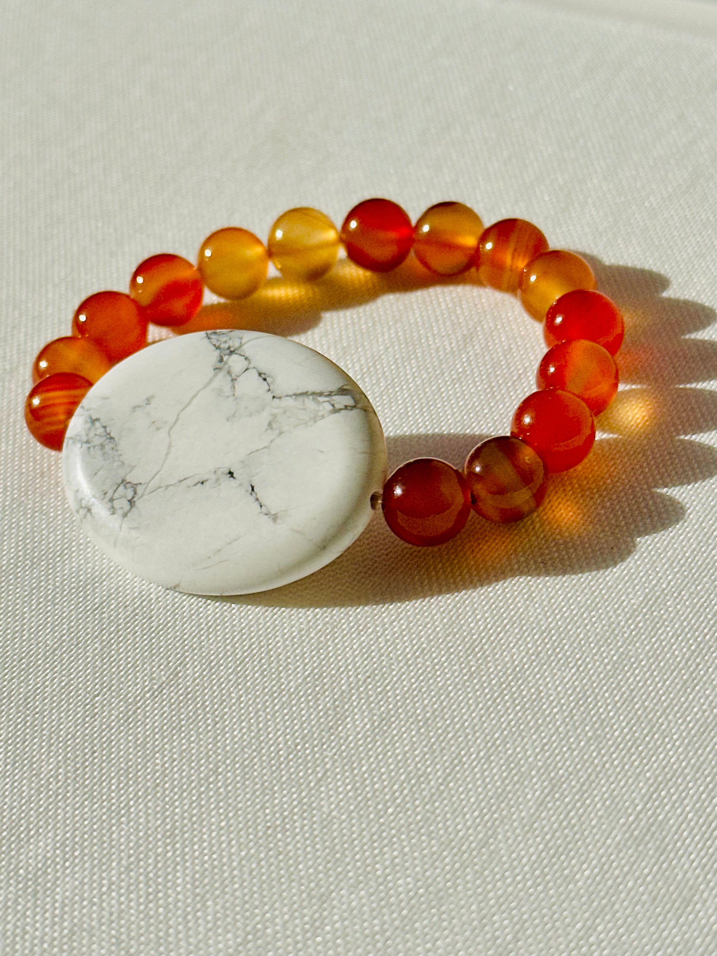 PEACH GLOW (Howlite w/ Carnelian)