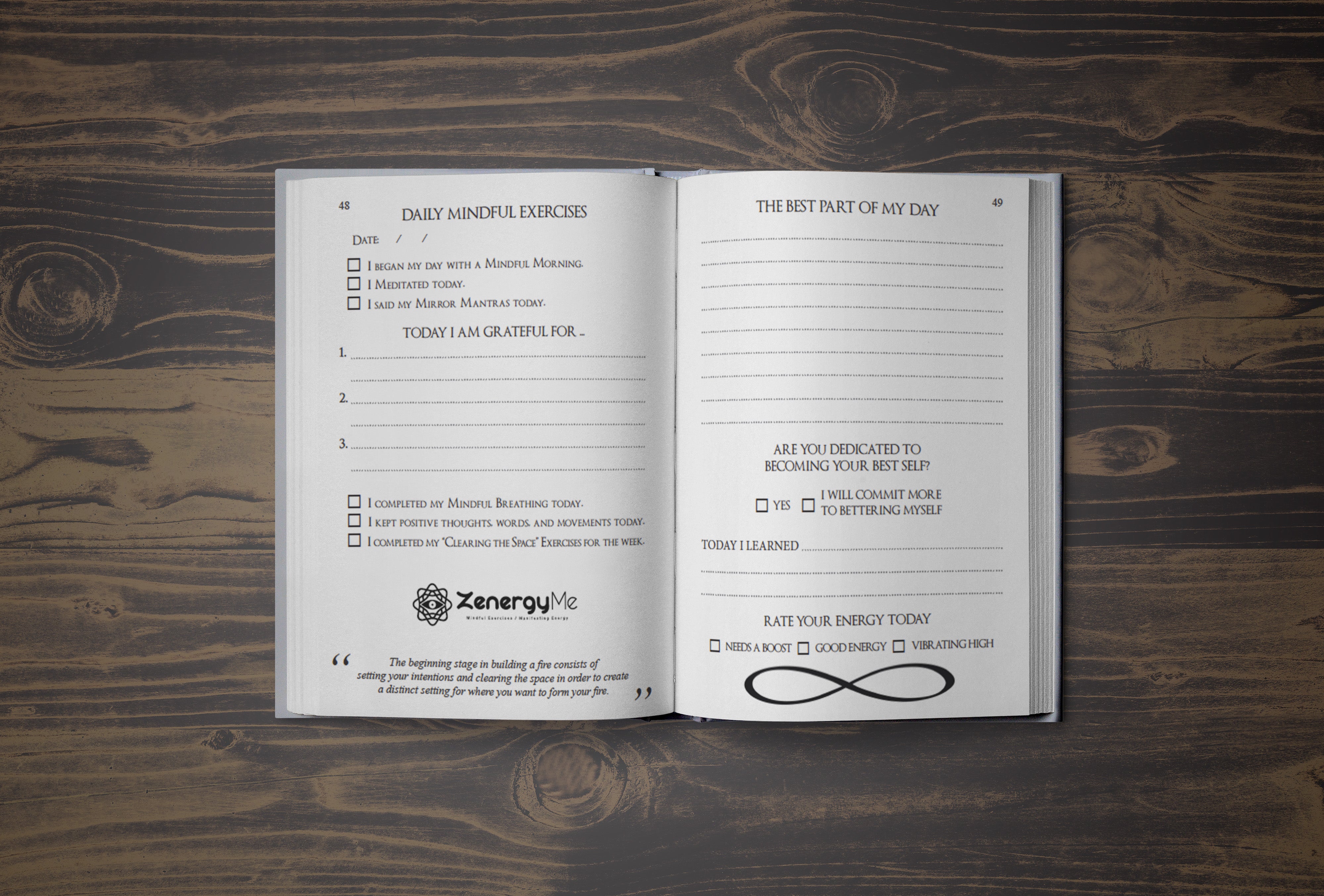 ZenergyMe (Manifest Energy) Journal by Zentola